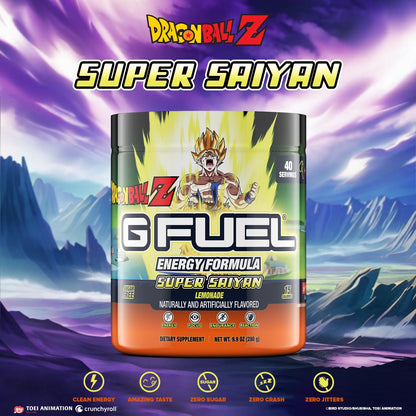 G fuel Dragon Ball Z Energy Powder, Sugar Free, Clean Caffeine Focus Supplement G fuelBuy Supplements Australia