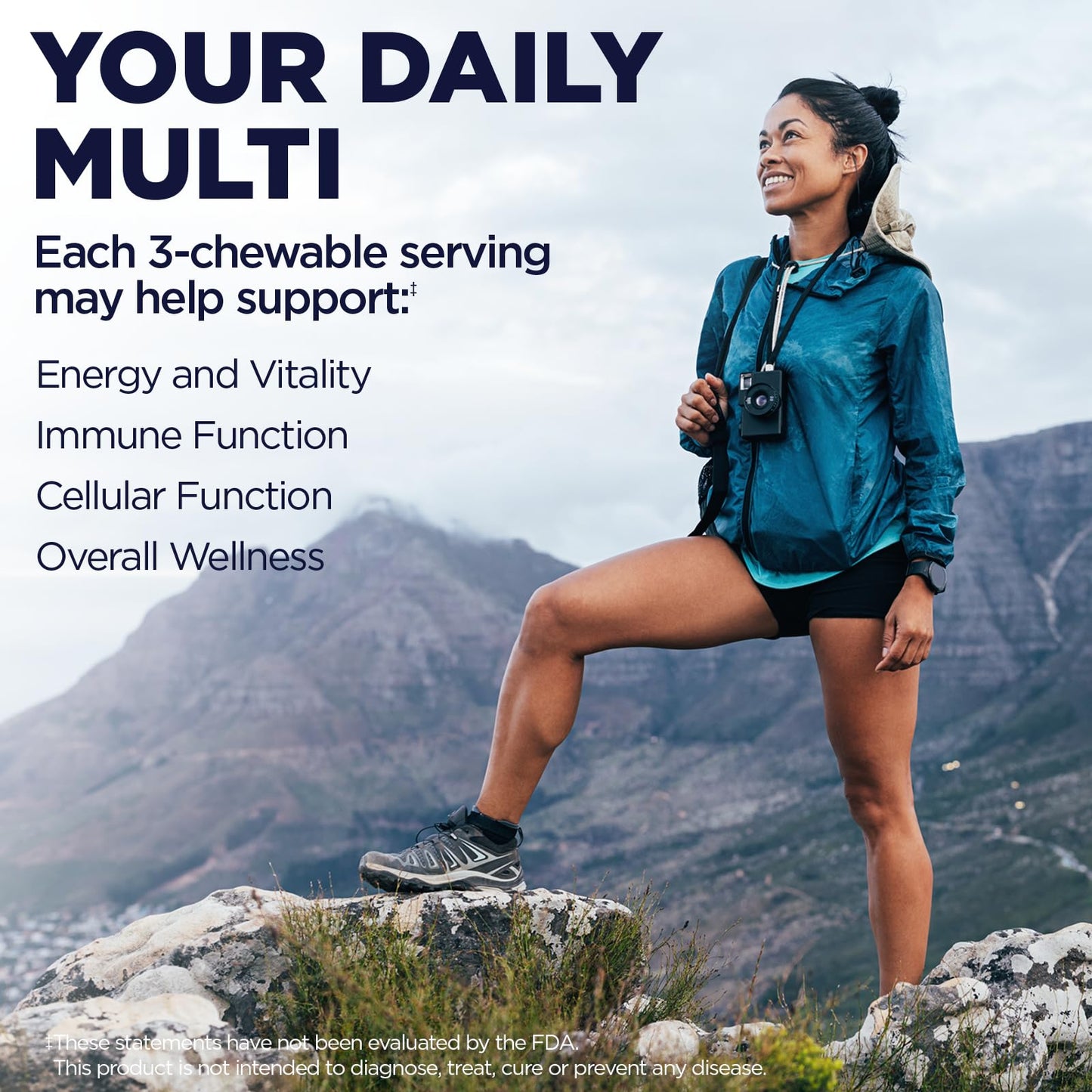 KAL Enhanced Energy Supplements, Whole Food Chewable Multivitamin with Iron, 3 Daily, 23 Essential Vitamins and Minerals, Super Foods, Enzymes, Mango Pineapple Flavor, 60-Day Guarantee, 20 Serv, 60ct KALBuy Supplements Australia