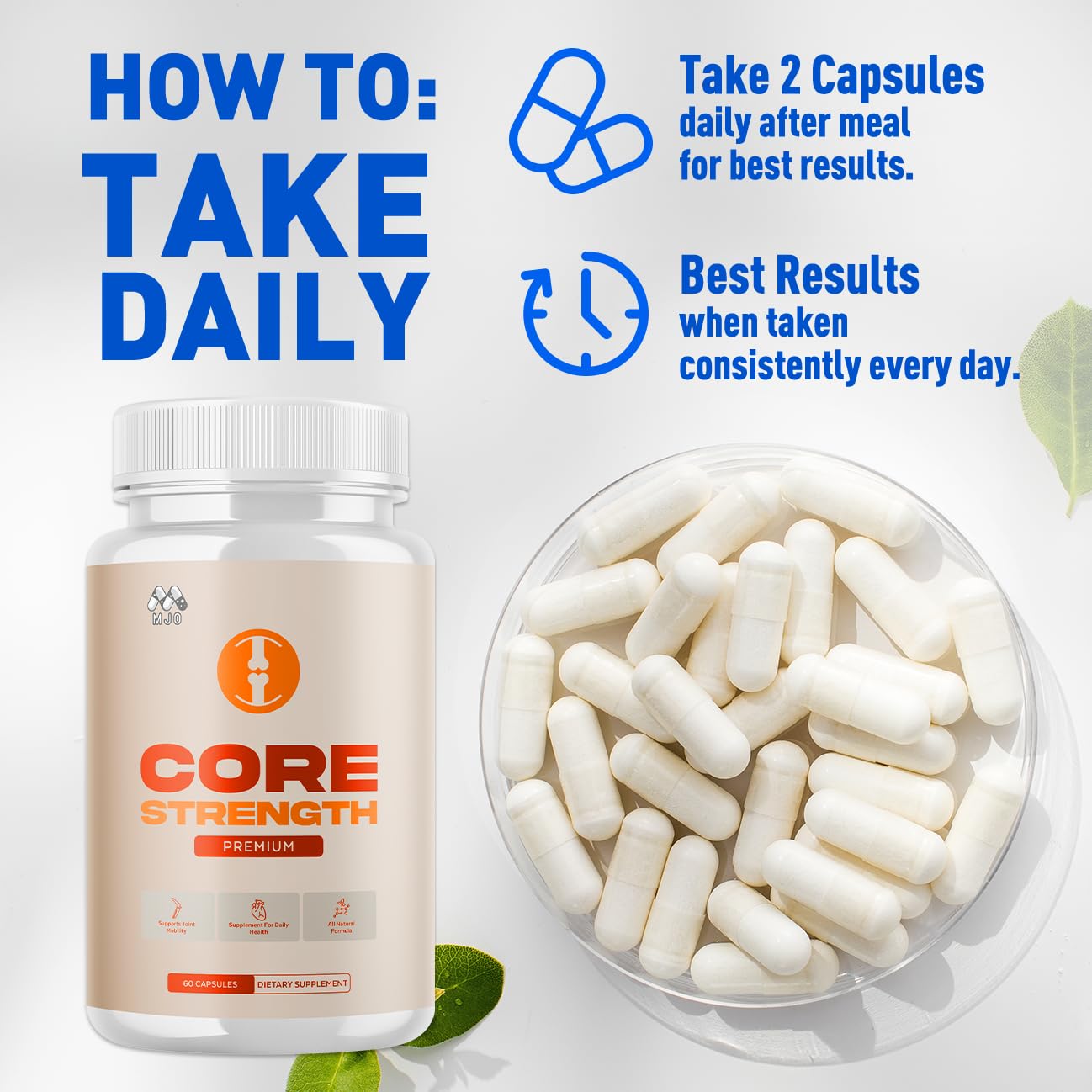 (2 Pack) Core Strength Supplement for Joint Support, Official Core Strength Joint Pills with All Natural Ingredients, Advanced Health & Wellness Support with Max Strength Multivitamins (120 Capsules) MJOBuy Supplements Australia