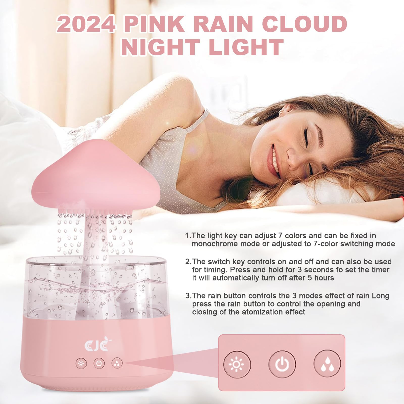 Humidifiers for Bedroom, 7 Color-Changing Led Night Lights, Aromatherapy Essential Oil cjcBuy Supplements Australia
