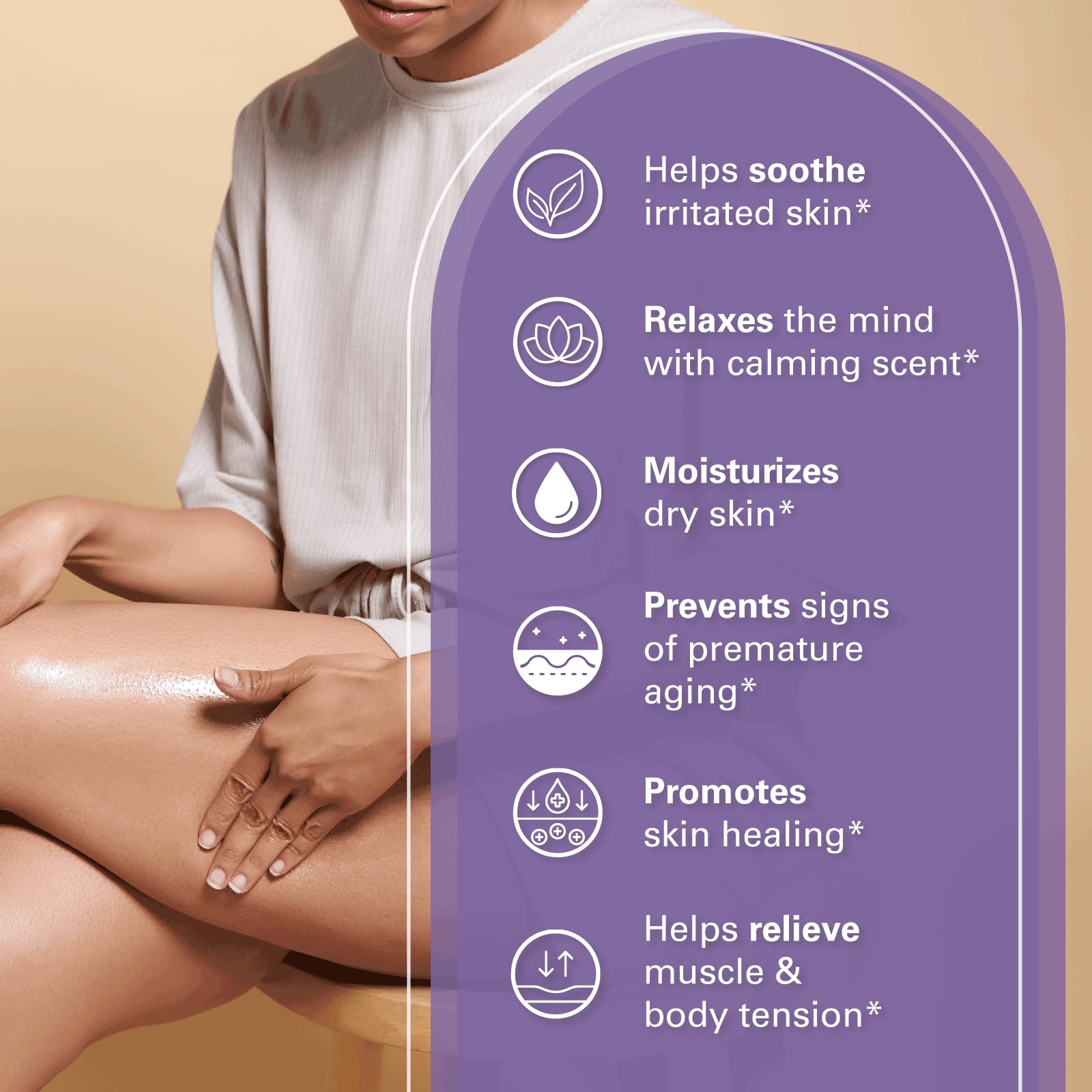 Lavender Massage Oil with Collagen and Stem Cells - Skin Tightening Massage Oil for Mass M3 NaturalsBuy Supplements Australia
