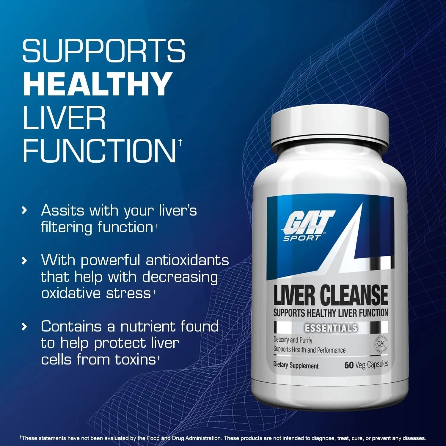 GAT SPORT Essentials Liver Cleanse Multivitamin, 60 Count GAT SPORT