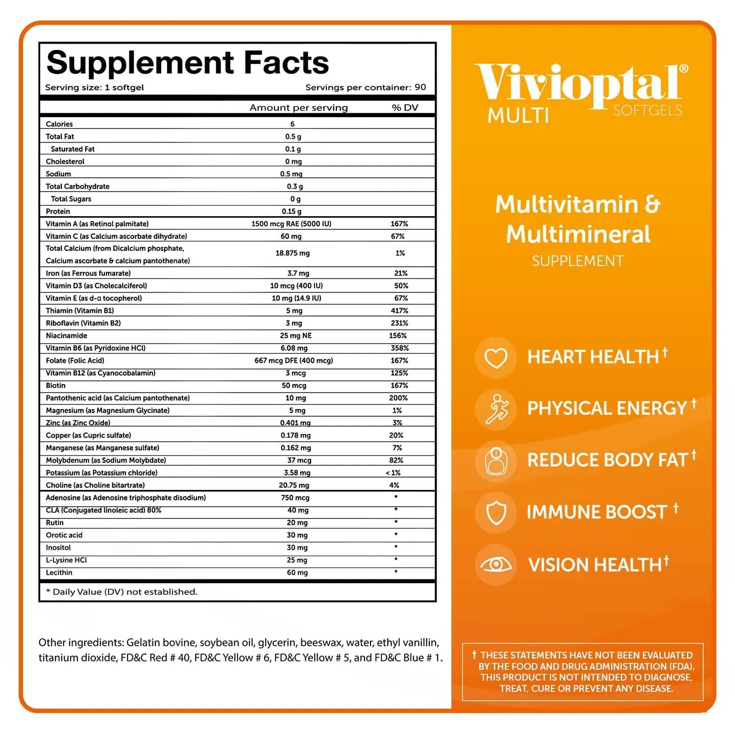 Vivioptal Multi, 90 Softgels (1 Year Supply), Multivitamin & Multimineral, Gluten Free, German Formula Vivioptal VitaminsBuy Supplements Australia
