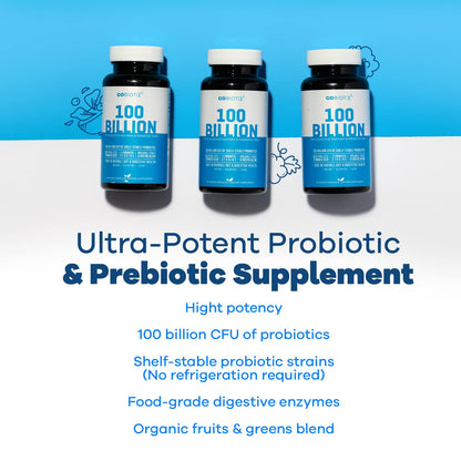 100 Billion - Probiotics and Prebiotics Supplement Pills - Digestive Enzymes and Prebiotic GOBIOTIXBuy Supplements Australia