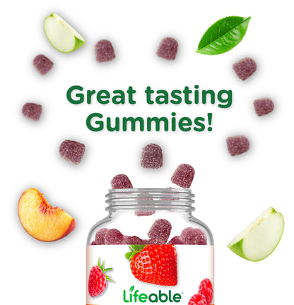 Lifeable Stress Aid Gummies for Teens | with Lemon Balm, GABA and L Theanine Supplements | Vegan Non GMO Mood Support Supplement | Great Tasing Stress Vitamins | L-Theanine for Teen | 90 Gummies LifeableBuy Supplements Australia