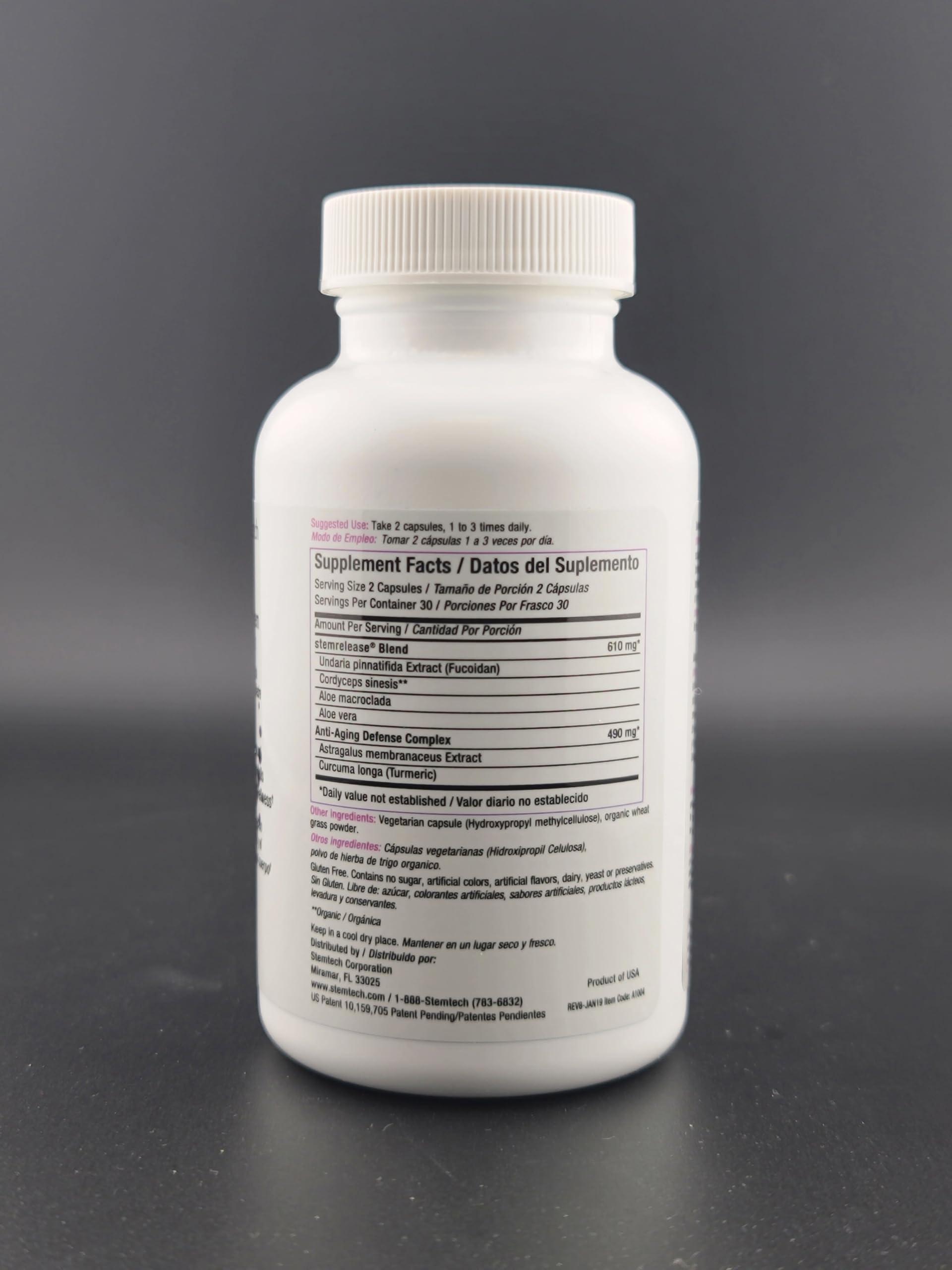 Stemtech Stemrelease3 Cutting-Edge Stem Cell Nutrition for Natural Renewal and Youthful Vitality, Exclusive Blend for Enhanced Telomere Health, 60 Capsules StemTechBuy Supplements Australia