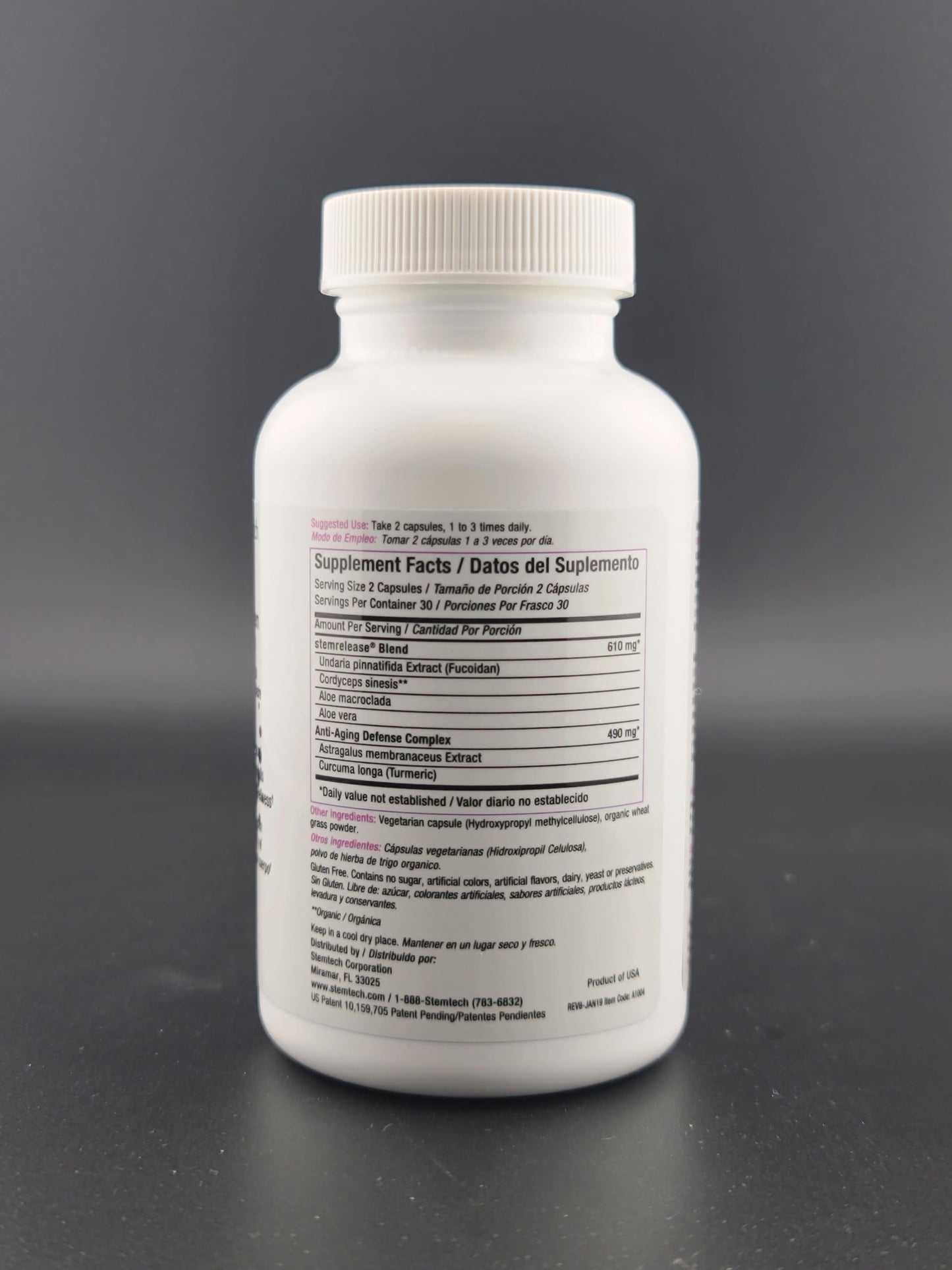 Stemtech Stemrelease3™ Cutting-Edge Stem Cell Nutrition for Natural Renewal and Youthful Vitality, Exclusive Blend for Enhanced Telomere Health 60 Capsules (3 Pack) StemTechBuy Supplements Australia
