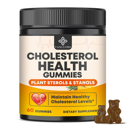 Cholesterol Supplements with 1200mg Plant Sterols & Stanols, Guggul, Bergamot, Red Yeast Rice, Cholesterol Complex Gummies Support Healthy Cholesterol Levels, Pineapple Flavor, 60 Counts YANLUOBOBuy Supplements Australia