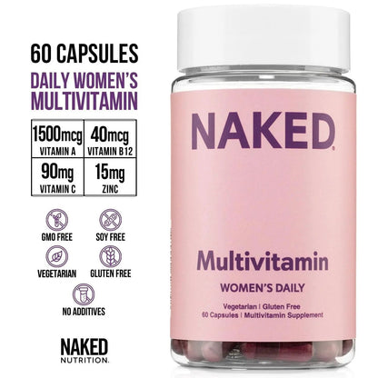 NAKED Nutrition Women's Multi - Daily Multivitamin - Vitamins A, C, E, Selenium, Zinc, Fruit and Super Green Extracts, to Boost Immune Support NAKEDBuy Supplements Australia