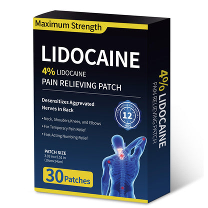 SZLGANG 4% Lidocaine Pain Relief Patches - (Large, 30, Count) Maximum Strength Relief for Back, Neck, Shoulder, Joint & Muscle Pain, 3.9”x 5.5”-03O SZLGANGBuy Supplements Australia