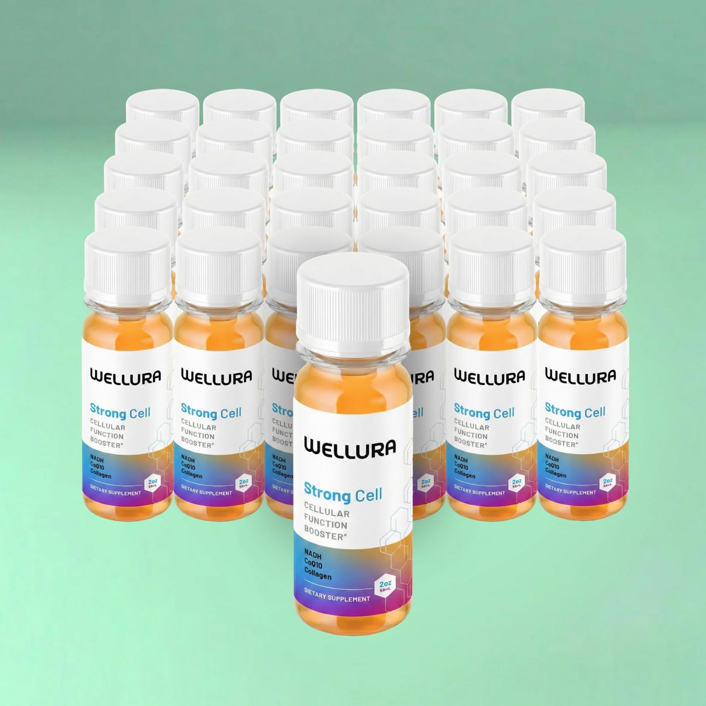 Strong Cell | Cellular Function Booster Liquid | NADH, CoQ10, Collagen. 90+% Absorption Rate. Vitamins B1, B2, B3, B6, B7, and B12. Vitamin K2 | 30 Count. WelluraBuy Supplements Australia