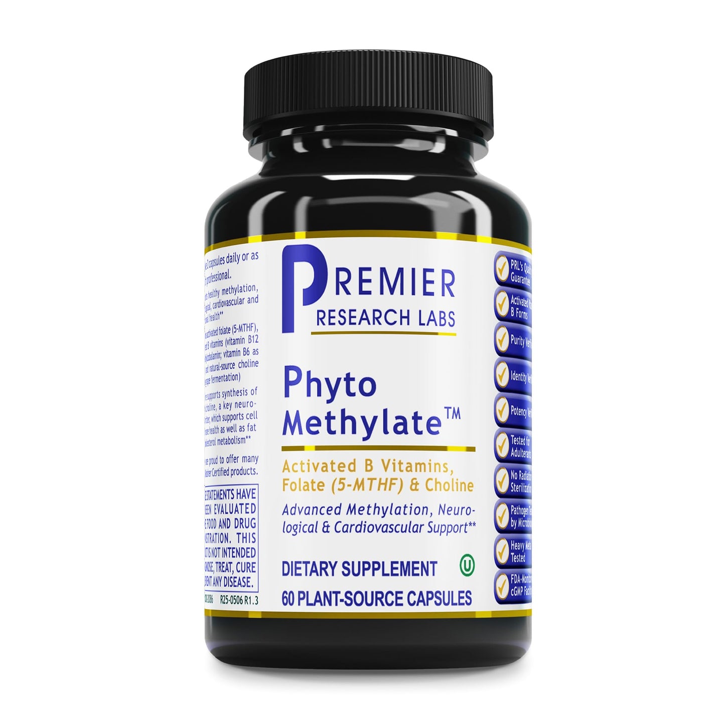 Premier Research Labs Phyto Methylate - B Vitamin Supplement - Supports Methylation, Detox, Brain & Heart Health - 5-MTHF & P5P - 60 Plant-Source Capsules Premier Research LabsBuy Supplements Australia