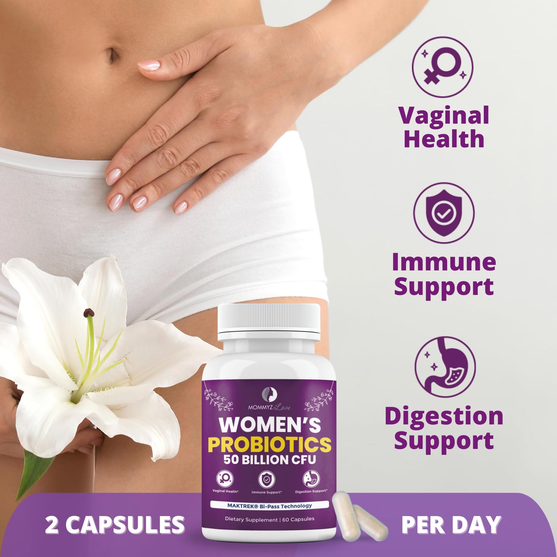 Probiotics for Vaginal Probiotics for Vaginal Odor Control, Balanced PH Levels Plus Apple Cider Vinegar Gummies Mommyz LoveBuy Supplements Australia