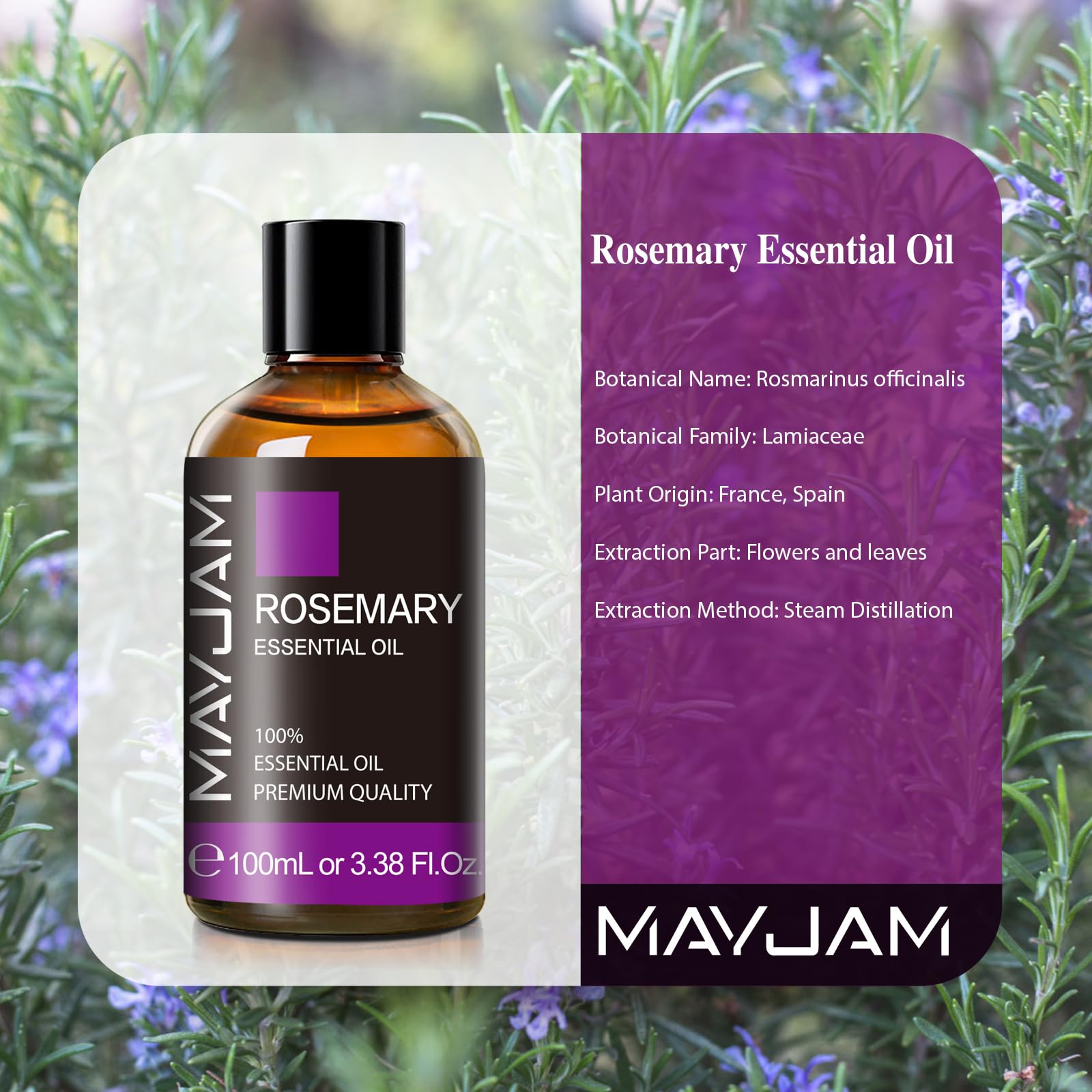 MAYJAM Essential Oil, Rosemary Oil 3.38FL.OZ - Rosemary Essential Oils for Diffusers for Home MAYJAMBuy Supplements Australia