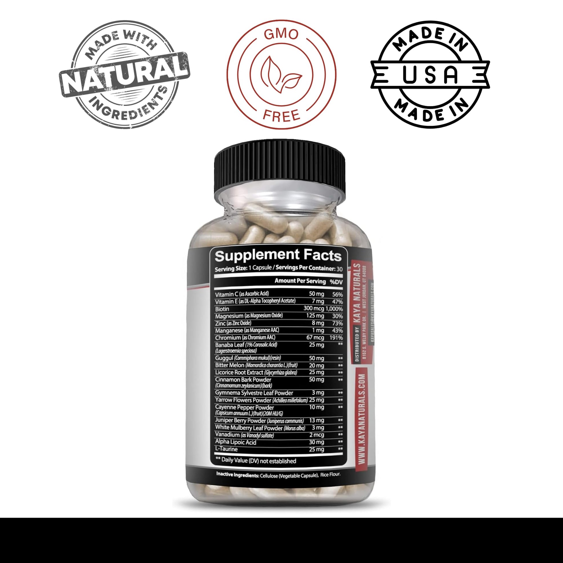 Kaya Naturals Healthy Gluco with Bittermelon Supplement | Support Healthy Levels and Function, 20 Herbs Vitamins and Minerals, Alpha Lipoic Acide, Cinnamon, Vitamin C & E, Non-GMO (30 Count) Kaya NaturalsBuy Supplements Australia