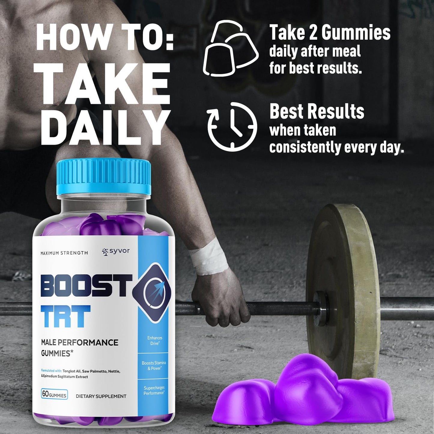 (3 Pack) Boost TRT Gummies for Men, Official Boost TRT Male Performance Gummys with Natural Ingredients, Advanced BoostTRT Men's Gummy Supplement with Maximum Strength Premium Vitamins (180 Gummies) SyvorBuy Supplements Australia