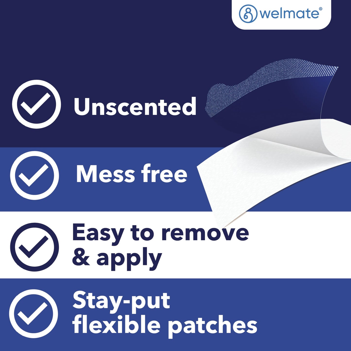 WELMATE - 4% Lidocaine Numbing Patch - Maximum Strength - Temporary Relief of Pain, Back, Neck, Shoulders, Knees, Elbows, Minor Skin Irritations - Topical Analgesic Unscented - 30 ct WELMATEBuy Supplements Australia