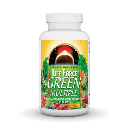Source Naturals Life Force Green Multiple, Energy Activator with Superfoods* - 90 Tablets Source NaturalsBuy Supplements Australia