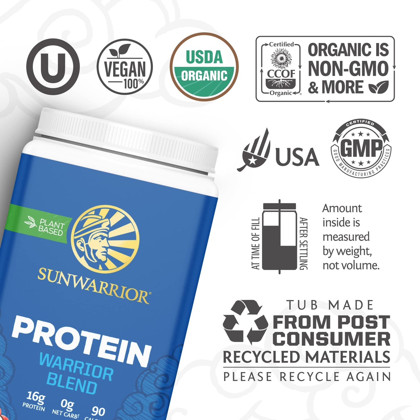 Vegan Organic Protein Powder Plant-based | BCAA Amino Acids Hemp Seed Soy SunwarriorBuy Supplements Australia