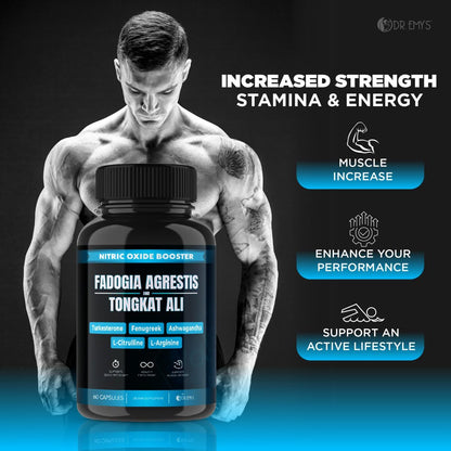 (2 Pack) Tongkat Ali Fadogia Agrestis Nitric Oxide Ashwagandha Supplement for Men Dr. Emy'sBuy Supplements Australia