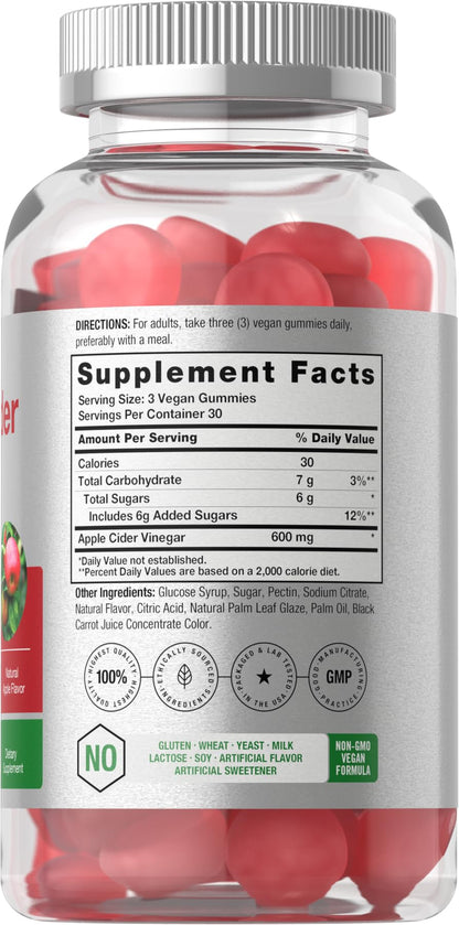 Vegan Apple Cider Vinegar Gummies | 90 Count | ACV Supplement | Natural Apple Flavor HorbäachBuy Supplements Australia