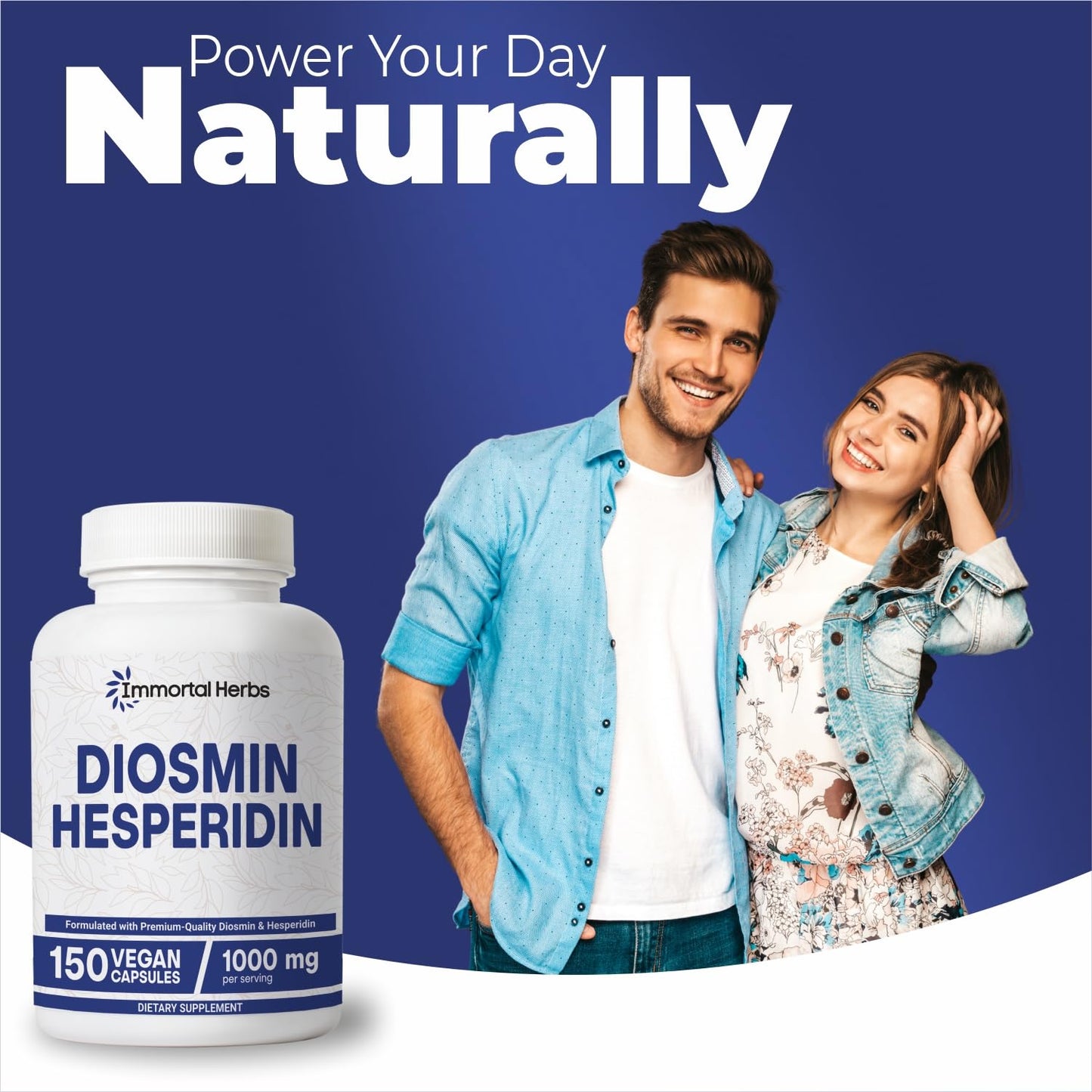 Immortal Herbs Diosmin Hesperidin 1000mg Complex, 150 Capsules, Citrus Bioflavonoids Rich Fruit Extract, 100% Vegetarian, Non-GMO & Gluten Free Diosmin Supplement with Max Strength Immortal HerbsBuy Supplements Australia