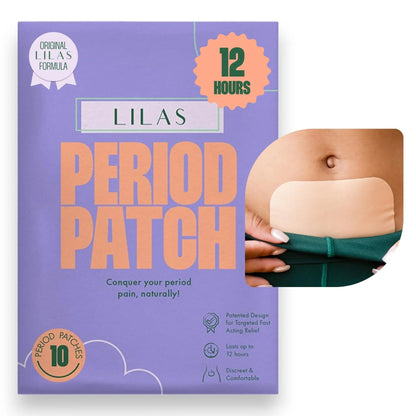 LILAS Period Cramps Pain Relief Patch, 10 Pack | Instant Relief for Menstrual Cramp, PMS, Endometriosis & PCOS | 12-Hour Comfort | Natural & Vegan Topical Patches | Trusted Formula & Upgraded Design LILASBuy Supplements Australia