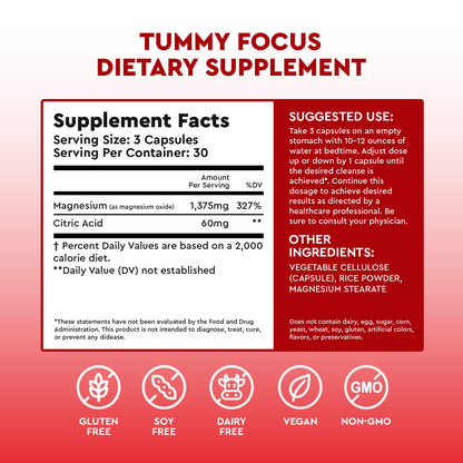 JJ Smith Tummy Focus – Digestive Cleanse Supplement with Ozonated Oxygenated Magnesium – Supports Digestion, Regularity, Bloating, Gut Balance, Nutrient Absorption, Energy & a Flatter Belly Health FocusedBuy Supplements Australia