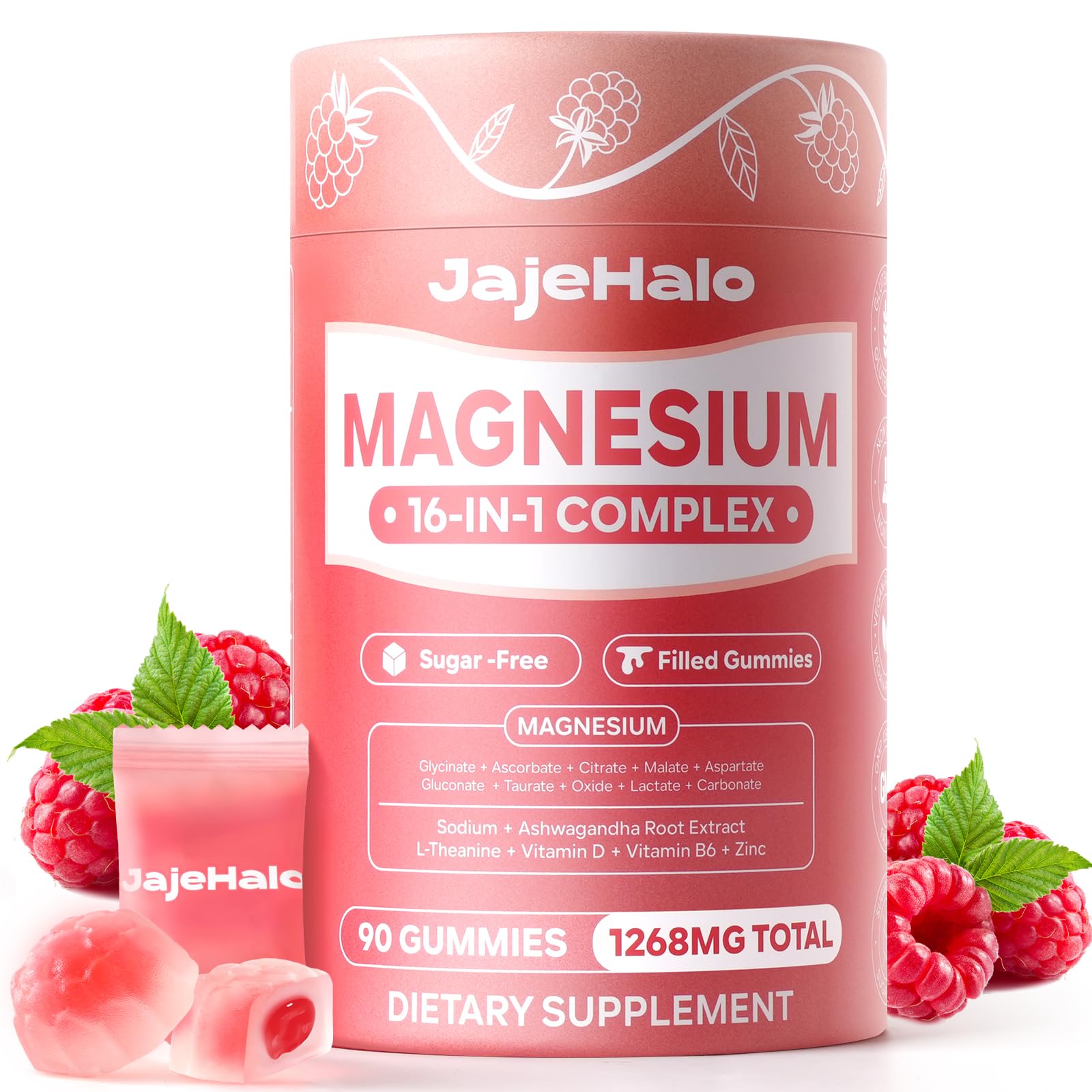 Magnesium Complex for Women Calm Magnesium Glycinate Gummies 400mg Individually Wrapped 16 in 1 90 Sugar-Free L-Threonate,Ashwagandha Root Extract,Vitamin B6,D3,Magnesium Supplement JajehaloBuy Supplements Australia