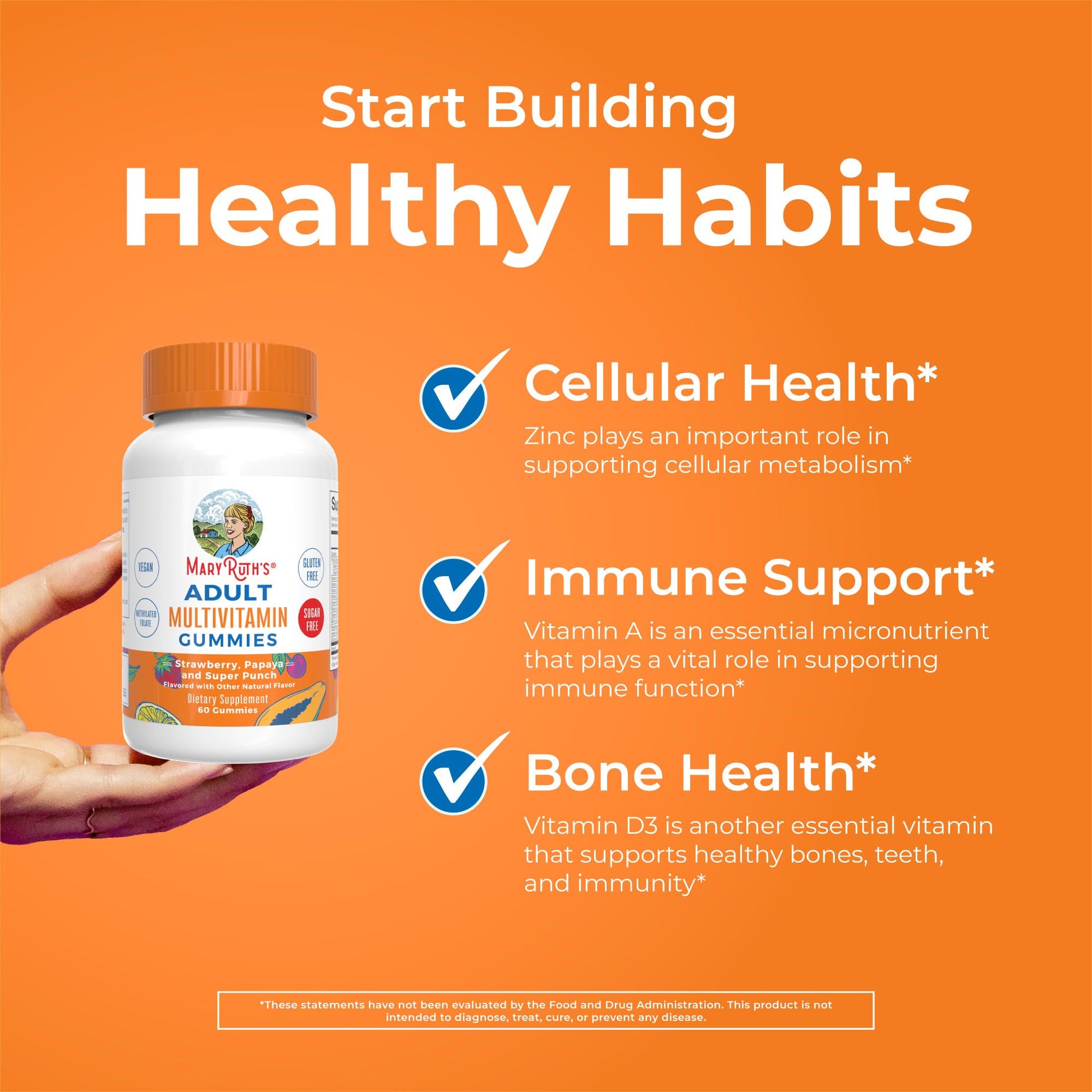 MaryRuth Organics Multivitamin for Women and Men | Sugar Free | Adult Multimineral Gummy with Vitamin C | MaryRuth OrganicsBuy Supplements Australia
