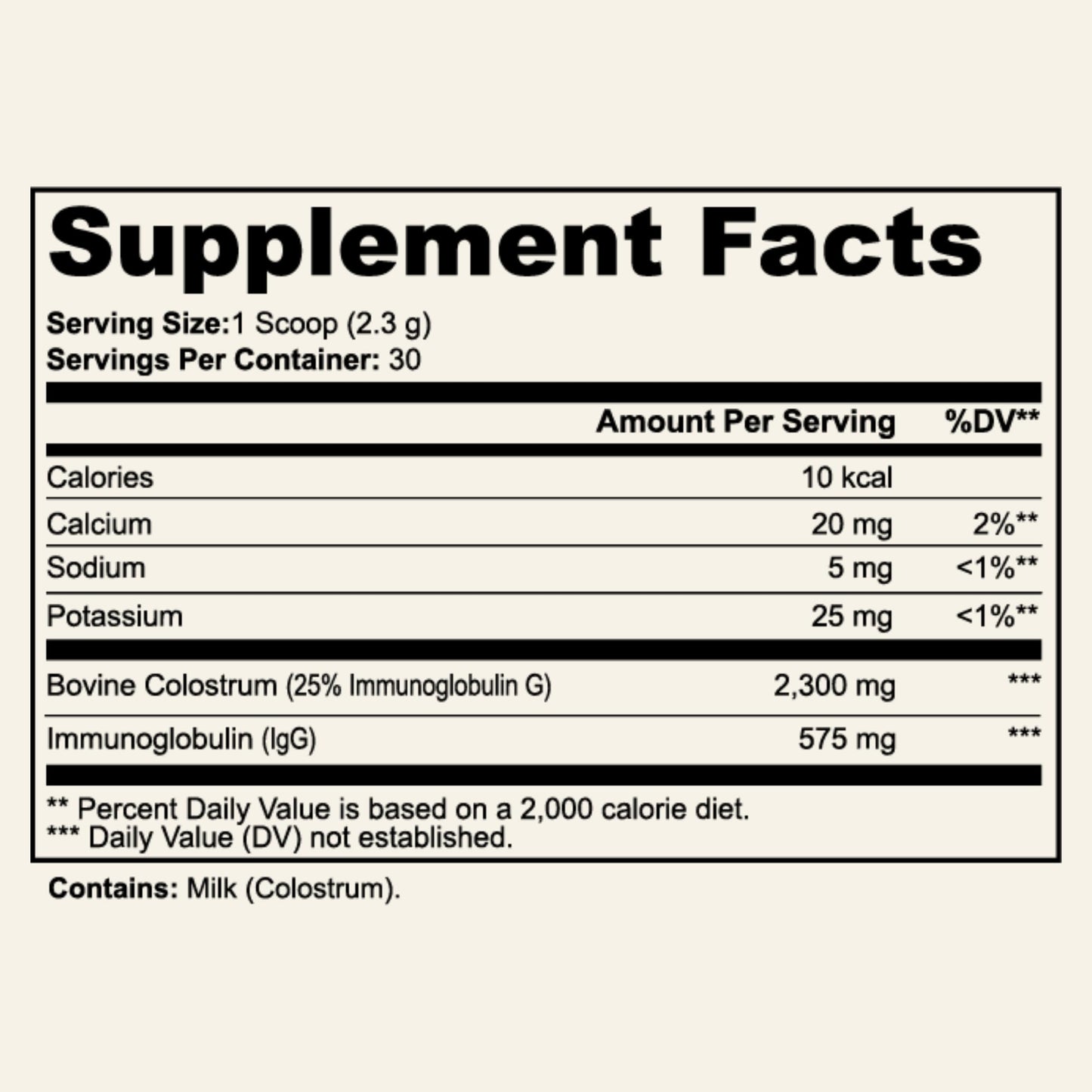 Sun Vitals Bovine Colostrum Powder 2300mg – 575mg IgG Per Serving | 25% IgG Standardized | Gut Health & Immune Support | No Fillers, No Capsules | GMP-Certified, 3rd Party Tested | 30 Servings Sun VitalsBuy Supplements Australia