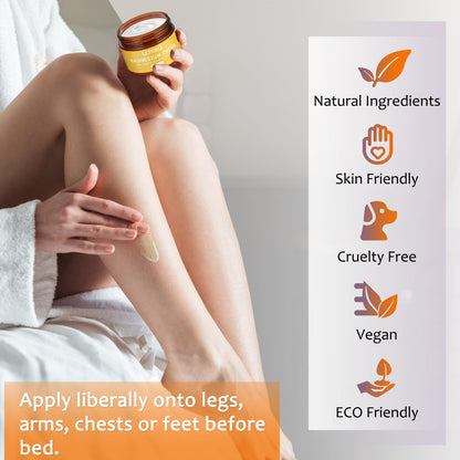 Magnesium Cream for Sleep & Muscle Recovery - Soothing Topical Magnesium Lotion for Leg Cramps, Joint Comfort, Pain Relief - Relaxing Magnesium Body Butter for Men Women Kids (120ml, Vanilla) LEPONIXBuy Supplements Australia