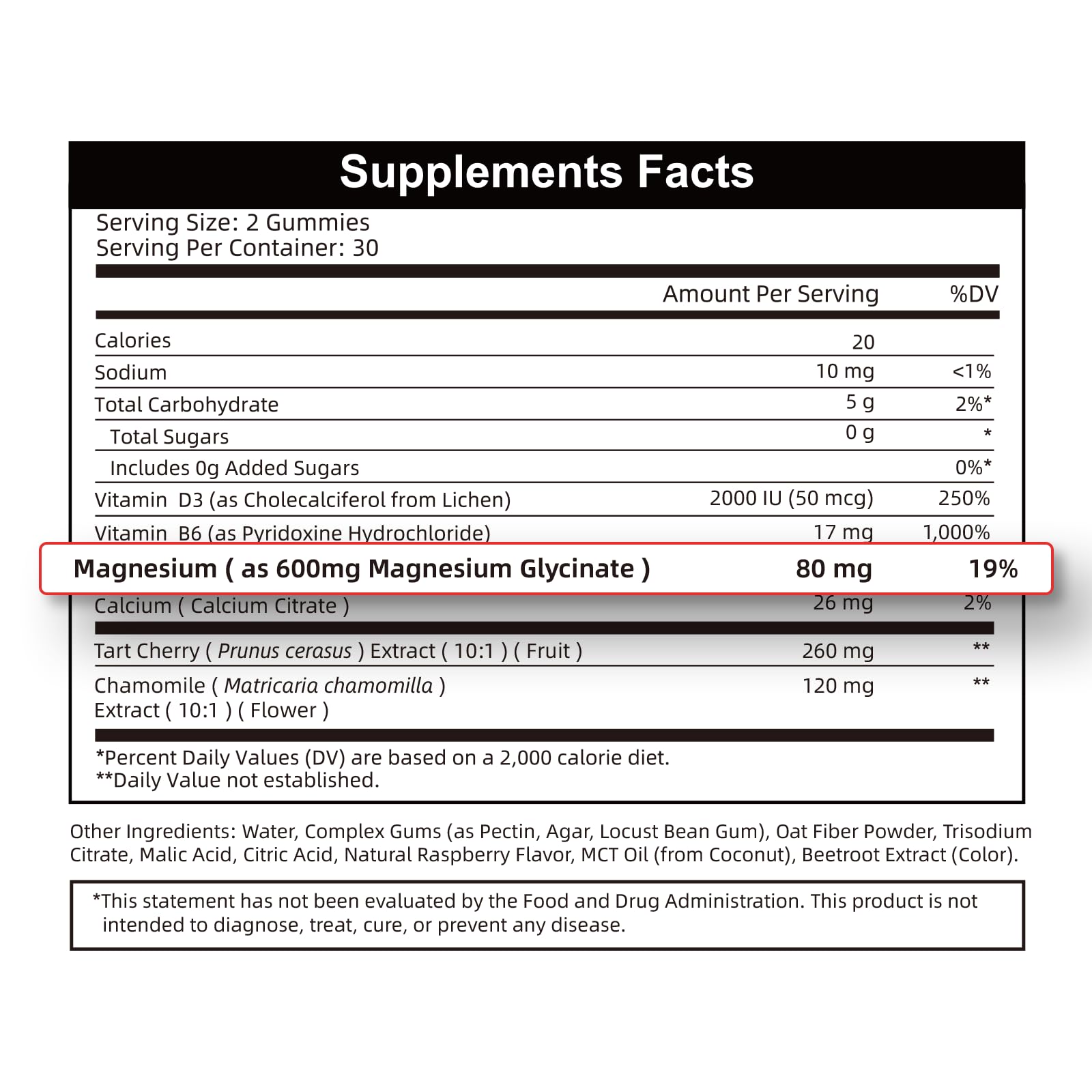 2pack Magnesium Glycinate Gummies 600mg for Sleep & Calm, Sugar Free Magnesium Gummies for Adults with Vitamin D3, Tart Cherry & Chamomile,Clump-Resistant Formula, Third-Party Tested, 120 Count AlliwiseBuy Supplements Australia