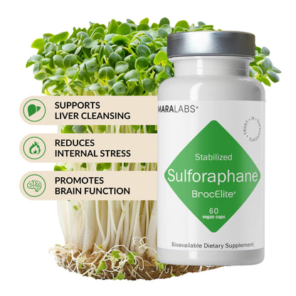 BrocElite Mara Labs Plus | Stabilized Broccoli Sulforaphane Supplement | Glyphosate Residue Free Certified – Third-Party Tested | 60 Vegan Capsules BrocEliteBuy Supplements Australia
