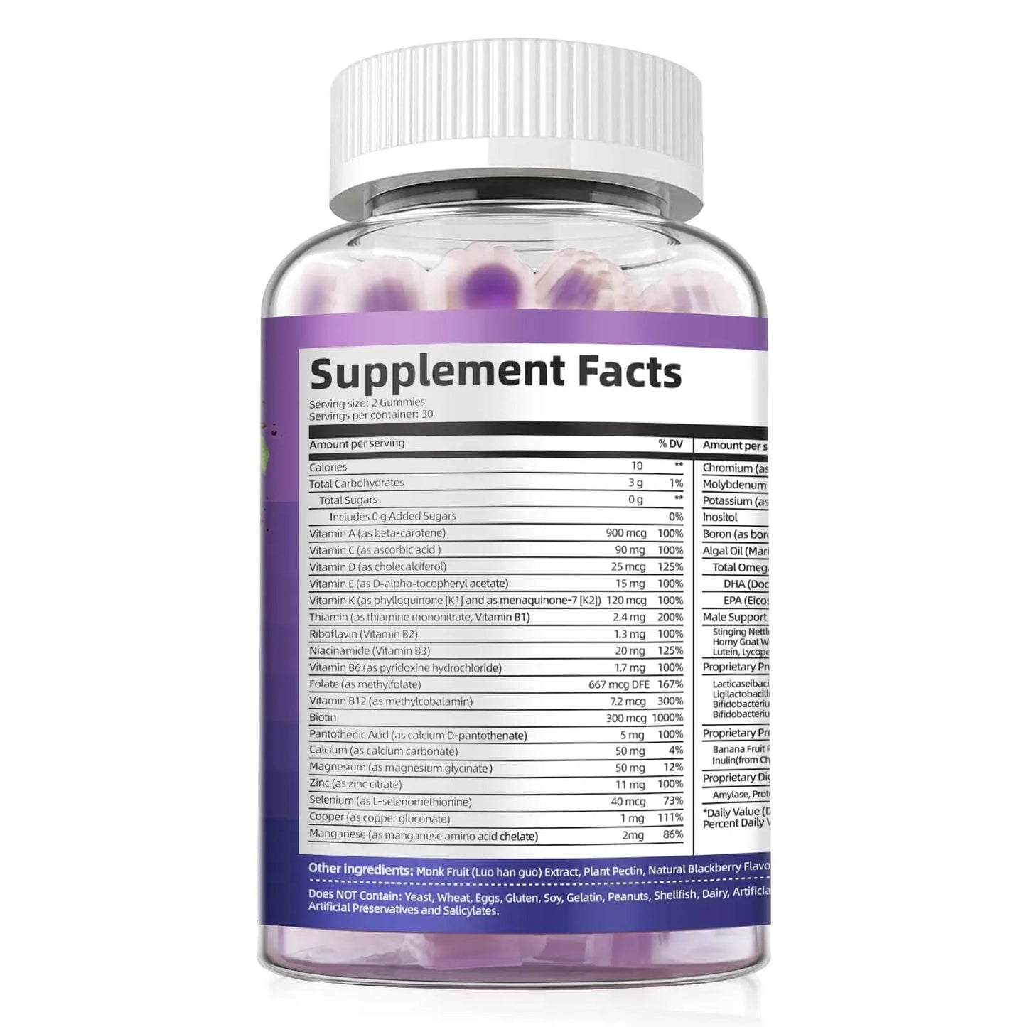Multivitamin for Men, Mens Multivitamins Gummies w/Omega-3, Probiotics, Inositol, Folate, Biotin, Zinc, Vitamins A, C, D, E, B MigcopatBuy Supplements Australia