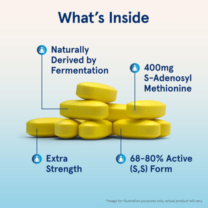 Jarrow Formulas SAMe Supplement 400 mg - 60 Tablets - High Concentration of Active S,S Form - Supports Joint Health, Liver Function, Brain Metabolism, Balanced Mood & Antioxidant Defense - 60 Servings Jarrow FormulasBuy Supplements Australia
