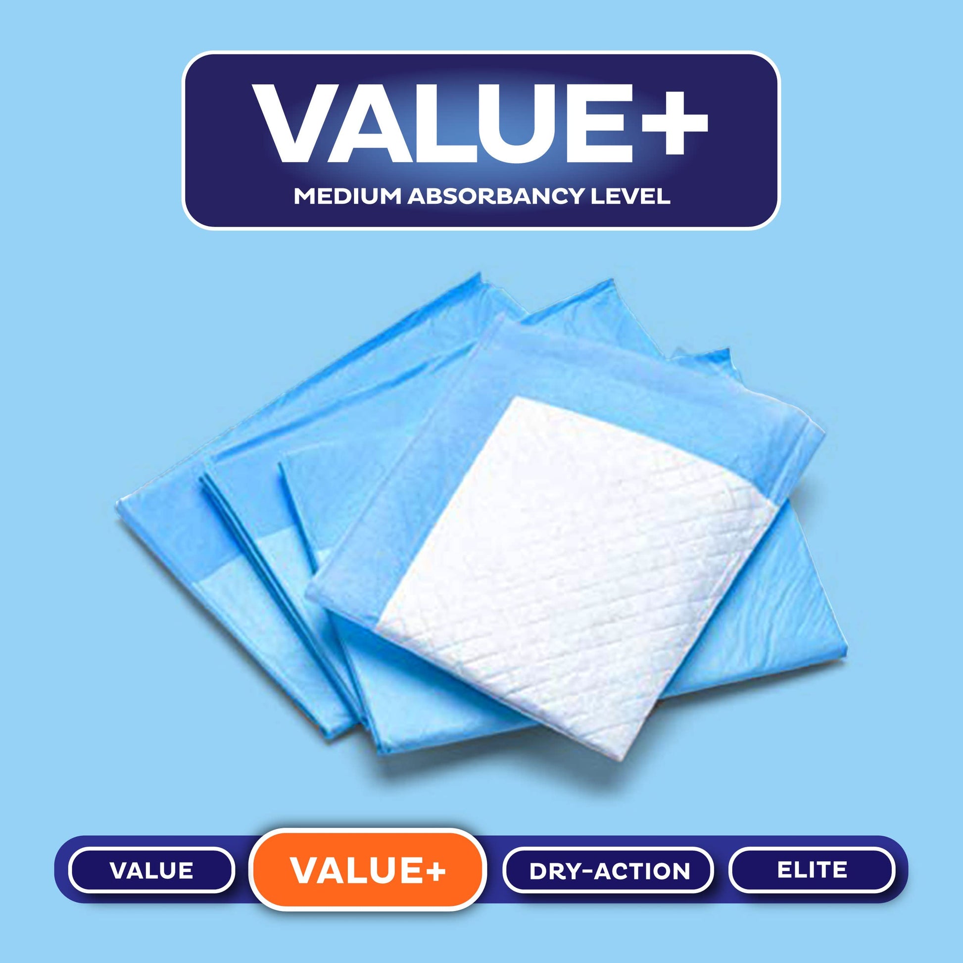 Chucks Pads Disposable [50-Pack] Underpads 23x36 Incontinence Chux Stack ManBuy Supplements Australia