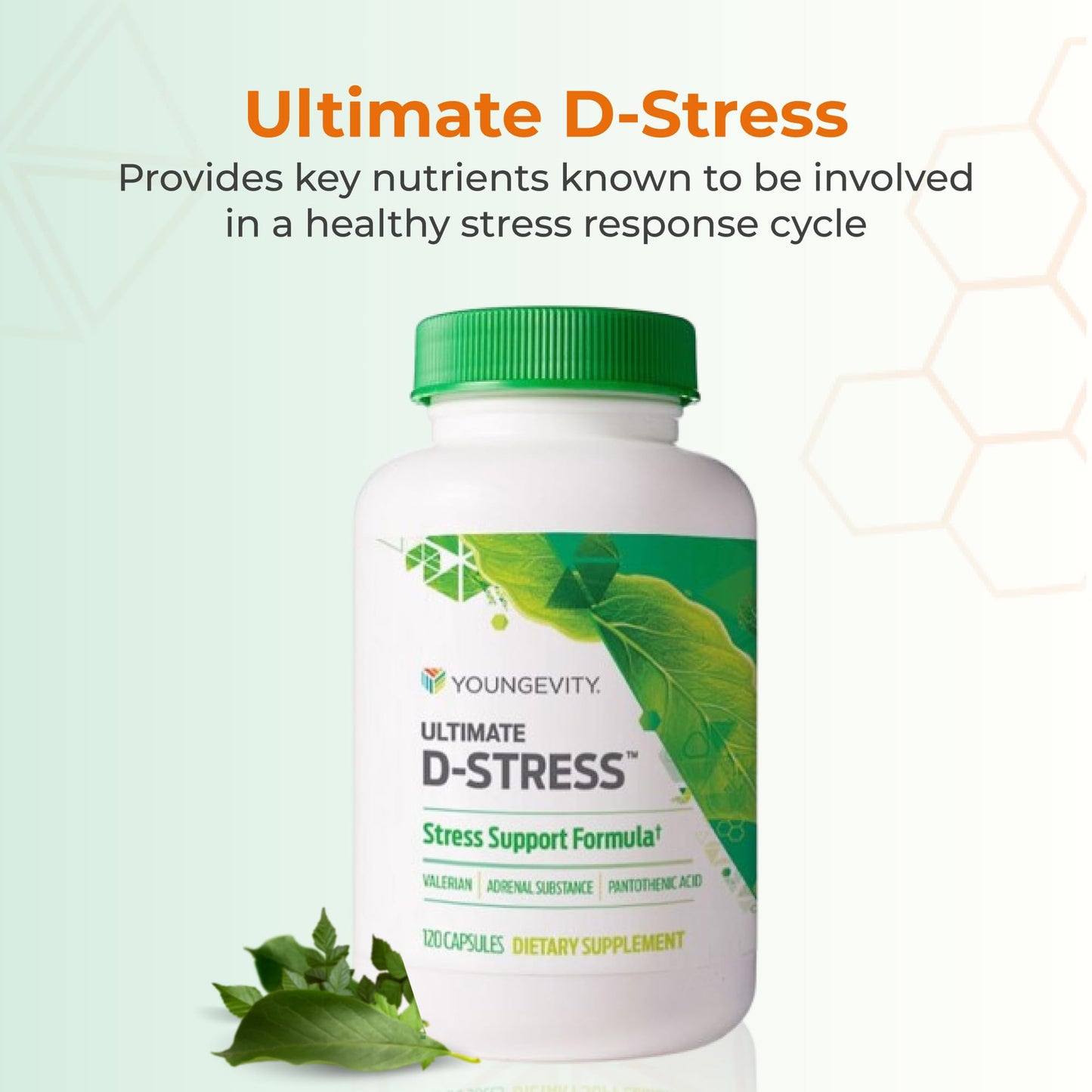 Youngevity Ultimate D-Stress™ – Natural Stress Relief Supplement with Magnesium, Valerian Root Extract, and B Vitamins – Supports Adrenal Health and Nervous System – 120 Capsules YoungevityBuy Supplements Australia