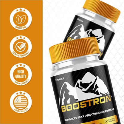 Boostron Capsules, Boostron Supplement Pills - Boostrom Maximum Strength Performance Blend Premium Advanced Formula All Natural Ingredients for Advanced Health Vitamin Support Reviews (60 Capsules) VitaluxaBuy Supplements Australia