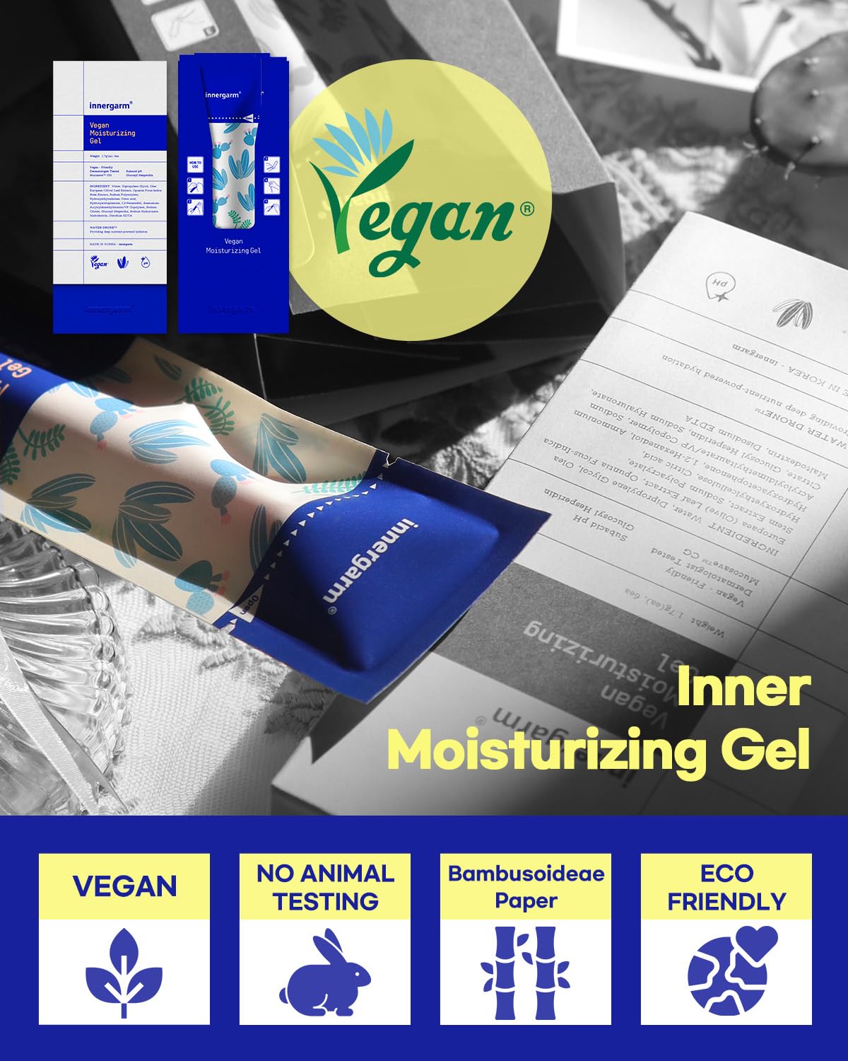 wettrust Innergarm Vegan Moisturizing Gel - pH Balanced Intimate Care for Women, Natural Ingredients, 6 Count wettrustBuy Supplements Australia
