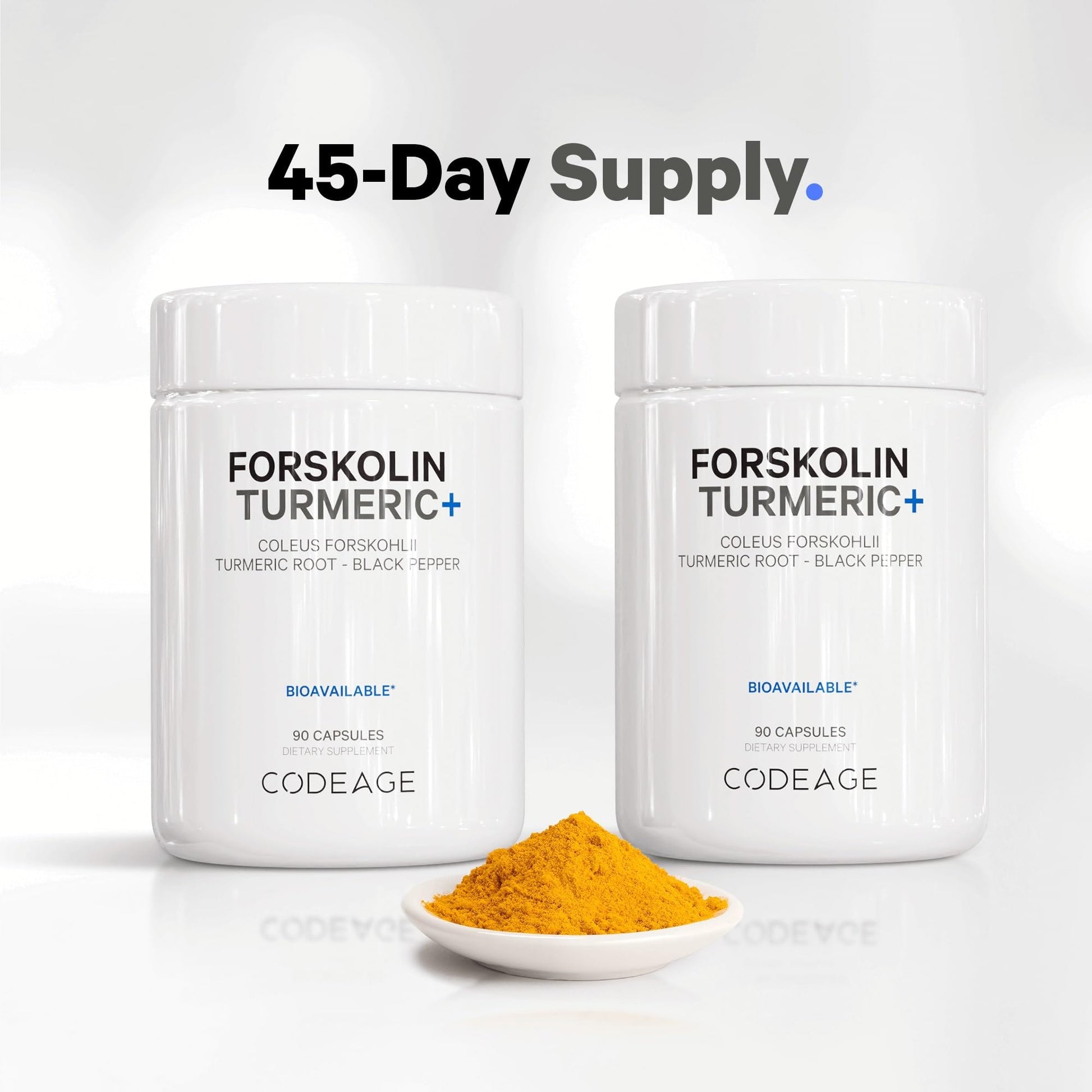 Codeage Forskolin, Pure Forskolin Coleus + Organic Turmeric Root Powder, 95% Curcumins CodeageBuy Supplements Australia