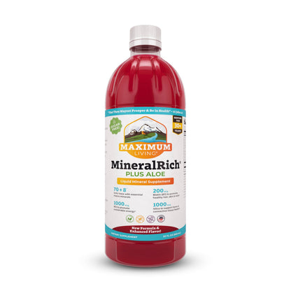 Maximum Living MineralRich Minerals Supplement with Aloe - Liquid Blend of Vitamins and Trace Minerals - 32 oz Maximum LivingBuy Supplements Australia