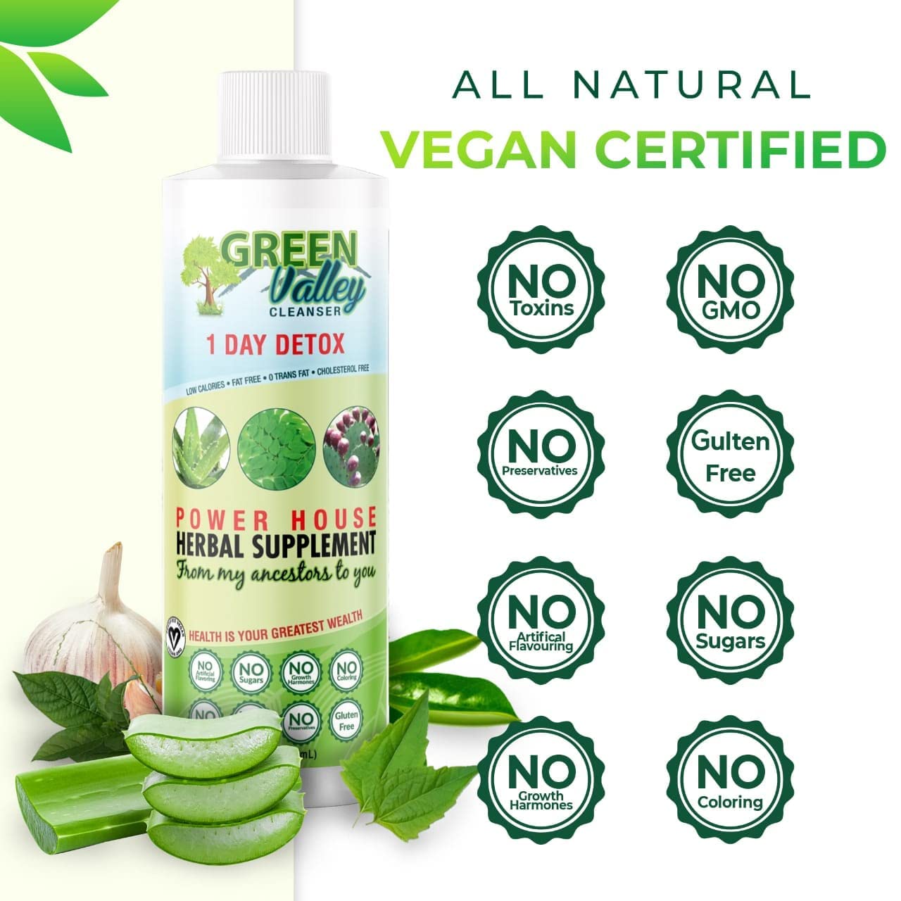 1 Day Colon Liquid Cleanse Formula and Liver Detox - Vegan Friendly, Helps Healthy Digestion Green Valley CleanserBuy Supplements Australia