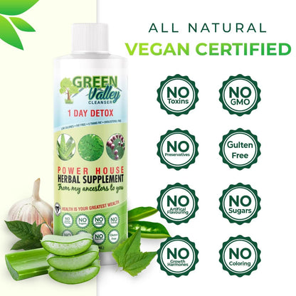 1 Day Colon Liquid Cleanse Formula and Liver Detox - Vegan Friendly, Helps Healthy Digestion Green Valley CleanserBuy Supplements Australia