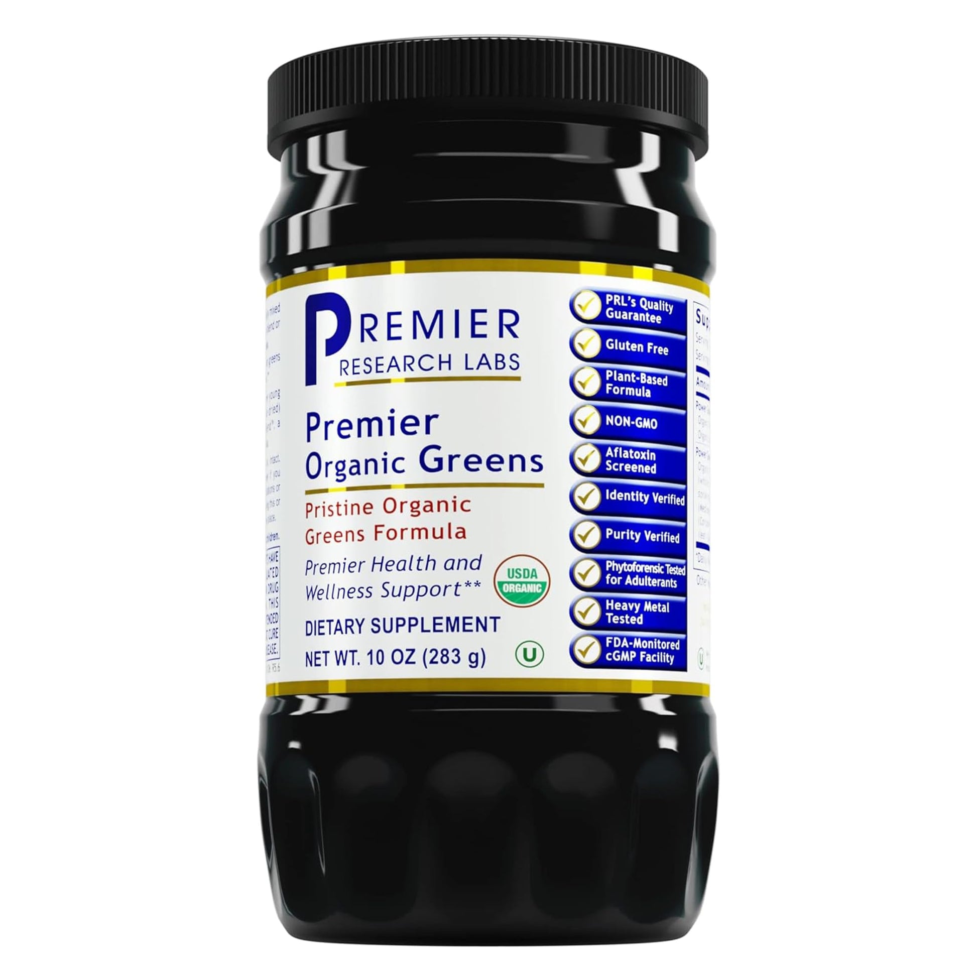 Premier Research Labs Premier Organic Greens - Super Greens Powder, Greens Superfood Powder for Drinks, Green Juice, Nutrition Support, Supergreens for Men & Women, Spinach, Alfalfa, Chlorella - 10 oz Premier Research LabsBuy Supplements Australia
