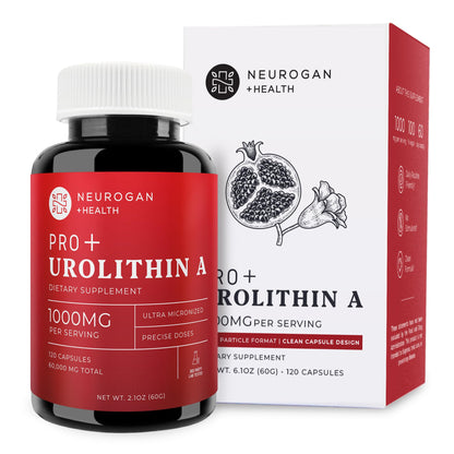 Neurogan Urolithin A PRO Capsules - 1000mg, 120 Ct - Advanced Cellular Health, Post Biotic Supplements - Ultra Micronized Urolithin A Supplement, Sourced from Pomegranate Extract NeuroganBuy Supplements Australia