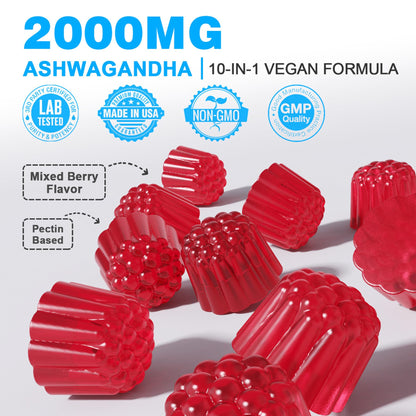 EnvyDeal 2 Pack Ashwagandha Gummies for Immune Support, 2000mg Organic Ashwa EnvyDealBuy Supplements Australia
