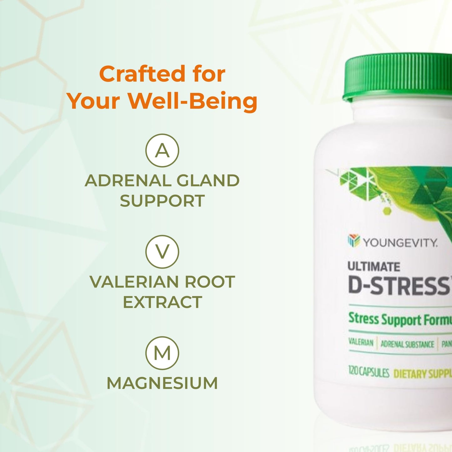 Youngevity Ultimate D-Stress™ – Natural Stress Relief Supplement with Magnesium, Valerian Root Extract, and B Vitamins – Supports Adrenal Health and Nervous System – 120 Capsules YoungevityBuy Supplements Australia