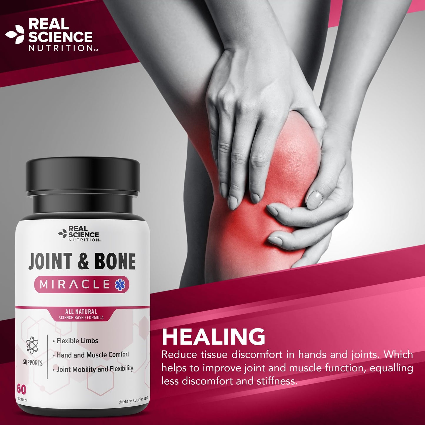 Real Science Nutrition Offers Joint & Bone Miracle for Enhanced Joint Mobility and Alleviating Muscle Discomfort Real Science NutritionBuy Supplements Australia