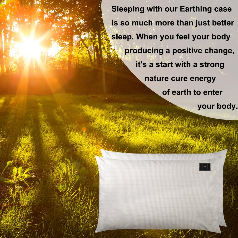ibowee Grounding Piowcase 2 Pack, Conductive Pillowcase with US Cord for Natural Wellness iboweeBuy Supplements Australia